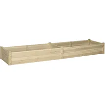 Outsunny Hochbeet 244 x 61,5 x 27 cm Beige