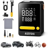 Kabelloser Autoreifenfüller, Tragbarer Akku-luftkompressor, Fahrradpumpe, 2x Schneller, Automatische Abschaltung, Ultrakompakt, Großes Led-display Für Auto, Fahrrad Und Motorrad