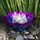 MARELIDA LED Solar Lotusblüte mit Glaskugel in lila - D: 27,6cm | Gr.: onesize