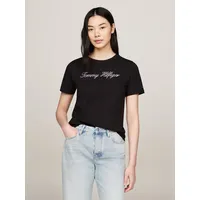 Tommy Hilfiger Script Kurzarm-T-Shirt Nos Black 2XS