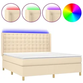 vidaXL Boxspringbett 180 x 200 cm Creme