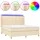 vidaXL Boxspringbett 180 x 200 cm Creme
