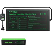 VIVOSUN Anzucht-Heizmatte mit digitalem Dual-Display-Thermostat, 25x53 cm