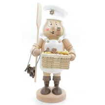 Schweda Wichtel Räuchermann 35 cm Weiß