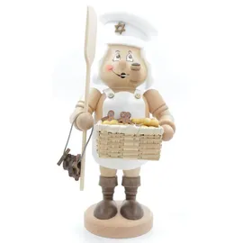 Schweda Wichtel Räuchermann 35 cm Weiß