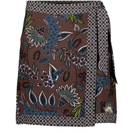 Zero Miniröckchen Damen Floral Braun/Petrol 40