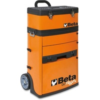 Beta C41H-G Werkzeugtrolley (mobiler Werkzeugkoffer, robuster Blechrahmen, stapelbare Module, große Räder, 86,2 x 53,6 x 25 cm (H x B x T), 21 kg), Farbe: Anthrazit