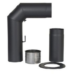 Kamino Flam Ofenrohr Winkelrohr-Set Senotherm® schwarz 120 mm 331710, (1-tlg)