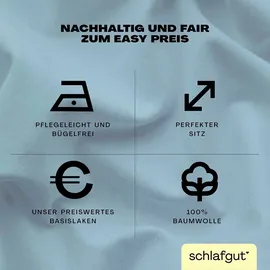schlafgut Easy Jersey 120 x 200 - 130 x 200 cm blue light
