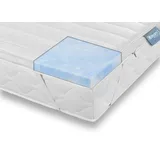 XDREAM, Topper Classic Gelschaum, 90x200, 140x200, 180x200 cm und weitere Größen, 8 cm hoch, Gelschaum, ergonomischer Matratzentopper mit hochwertigem Memory Foam weiß 90 cm x 200 cm x 8 cm