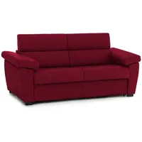 2-sitzer Schlafsofa Querida, Schlafsofa Fürs Wohnzimmer, Gepolstert, Abnehmbar, 100 % Made In Italy-qualität, 185x95 H100 Cm, Rot - Dmora