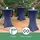 Beautissu Stehtischhusse Blau, 2er Set
