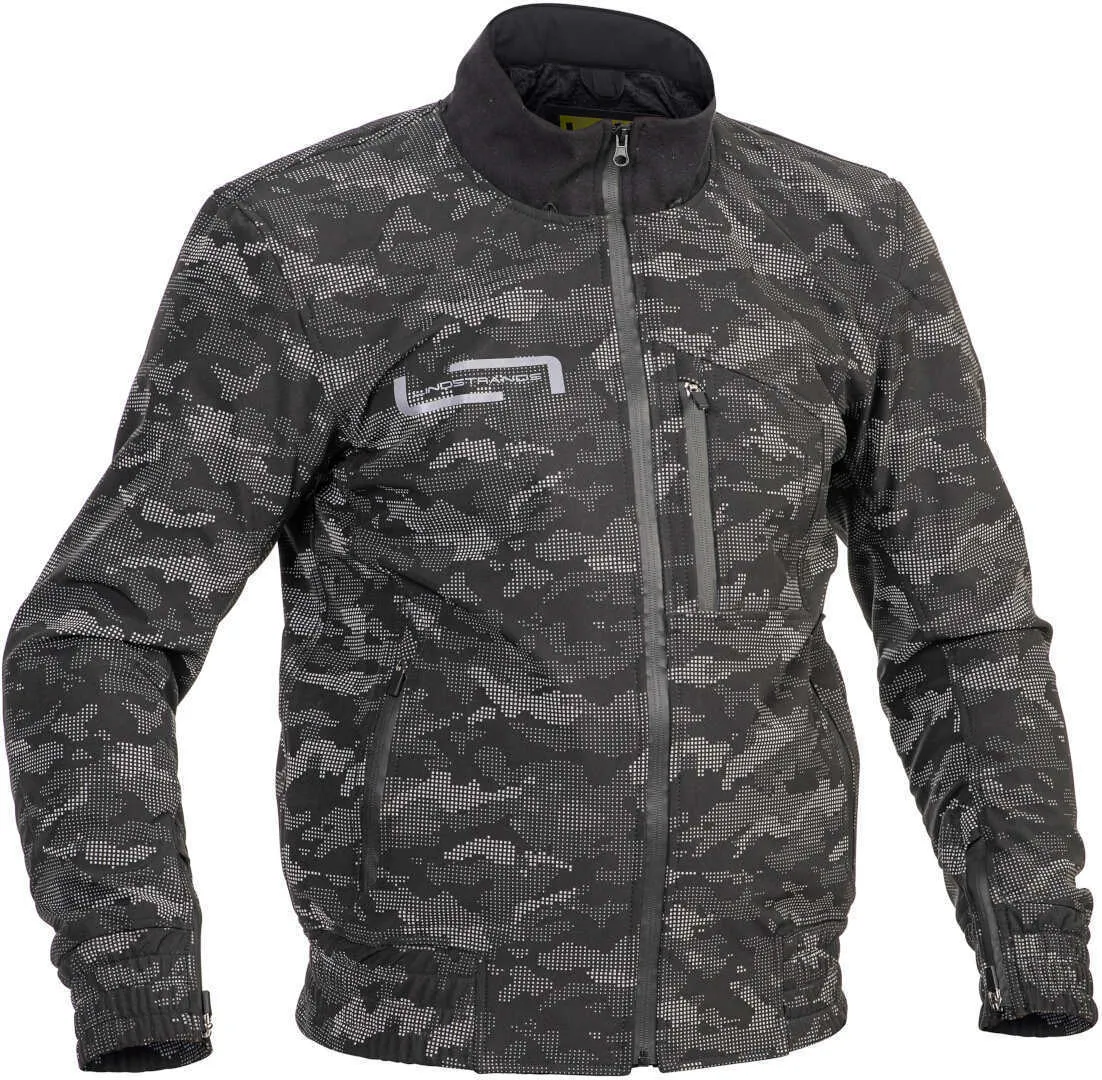 Lindstrands Frisen Camo Motorfiets textiel jas, zwart-grijs, 58 Voorman