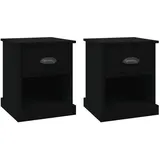 vidaXL Nachtschrank 39 x 39 x 47,5 cm Schwarz
