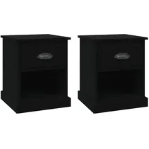 vidaXL Nachtschrank 39 x 39 x 47,5 cm Schwarz