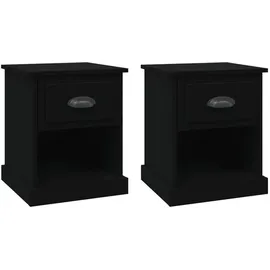 vidaXL Nachtschrank 39 x 39 x 47,5 cm Schwarz