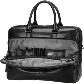 Bugatti Romano Aktentasche Leder 40 cm Laptopfach schwarz