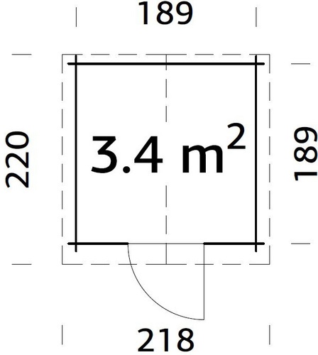 PALMAKO Gartenhaus »Lily«, Außenmaß Breite: 218 cm, Fichte, Blockbohlensystem - braun