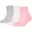 Sneakersocken 3er Pack Grau/Pink/Rosa/Weiß 35-38
