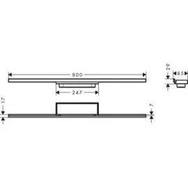 Hansgrohe RainDrain Minimalistic Duschrinne 800 mm