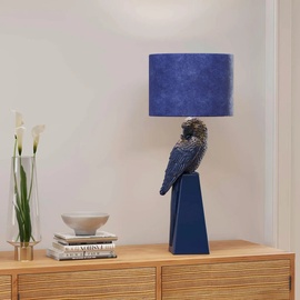 Kare Tischleuchte Parrot, Blau 84cm