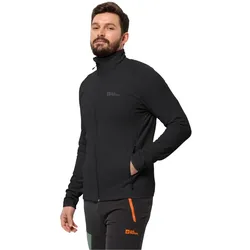 Jack Wolfskin Fleecejacke Baiselberg (elastisch, schnelltrocknend, atmungsaktiv) schwarz Herren