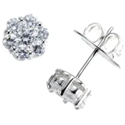 Giorgio Martello Milano Ohrstecker Blüte in verschiedenen Größen, Silber 925 ca. Ø 8mm Damen 