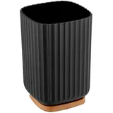 Wenko Zahnputzbecher Schwarz/Natur