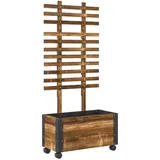 Outsunny Hochbeet mit Rankgitter 65 x 31 x 147 cm Verkohlt