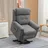 Homcom Aufstehsessel elektrisch Polyester 87 x 108 x 92 cm Grau mit Liegefunktion und Fernbedienung
