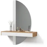 livinity Schminktisch Ascona, Weiß, 120 cm mit LED Beleuchtung