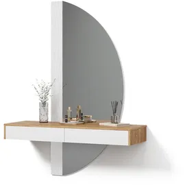 livinity Schminktisch Ascona, Weiß, 120 cm mit LED Beleuchtung
