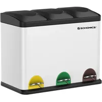 Songmics Mülleimer 45 l Weiß