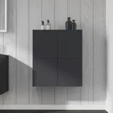 Duravit L-Cube Halbhochschrank 70 x 80 x 24,3 cm Grau/Silber