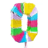 Pinata Zahl 0 bunt pastell