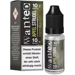 Wanted Apfelstrudel NicSalt Liquid 10ml / 10mg