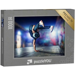 puzzleYOU Puzzle Akrobatischer Breakdance, Studioaufnahme, 1000 Puzzleteile, puzzleYOU-Kollektionen Tanz, Menschen