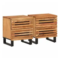 VidaXL Nachttische 2 Stk. 40x34x46 cm Massivholz Akazie