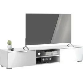 CaliCosy Match TV-Board 172,7 cm Höhe 33 cm Weiß Metall/Spanplatte/Holzwerkstoff