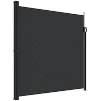 vidaXL Aluminium Seitenmarkise 200 x 500 cm Schwarz
