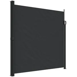 vidaXL Aluminium Seitenmarkise 200 x 500 cm Schwarz