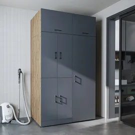 roomartstore.de Dora-II Waschmaschinenschrank 130 x 0 x 0 cm Weiß