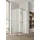 Kermi Pega Gleitt.-Eckeinstiegsh. 2-tlg. bodenfrei PEC2L08318VUK 83x185cm, silber hochglanz ESG Opaco, links, auf Duschplatz