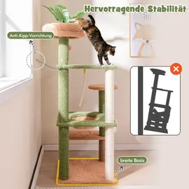Costway Kratzbaum 48 x 49 x 152 cm grün