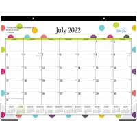 Blue Sky 2022–2023 Monatlicher Schreibtischunterlage-Kalender, 55,9 x 43,2 cm, Einfassband-Bindung, Zwei-Lochung, linierte Blöcke, Punkte (105496-A23)