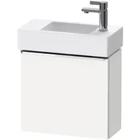 Duravit D-Neo Waschtischunterbau wandhängend mit Möbelgriff chrom, × Weiß