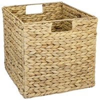 HMF Regalkorb Nachhaltige Aufbewahrungsbox aus Wasserhyazinthe (1 St), Handgefertigter Einsatz für Kallaxregale, 32x34,5x32 cm beige