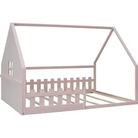 SOFTWEARY Hausbett 140 x 200 cm Kiefer rosa