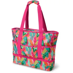 Tchibo - Strandtasche mit Alloverprint - mehrfarbig