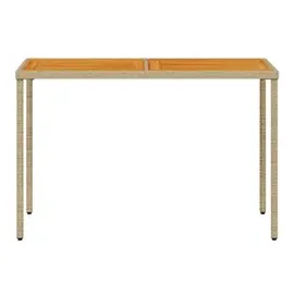 vidaXL Gartentisch mit Akazienholz-Platte 115 x 54 x 74 cm Beige